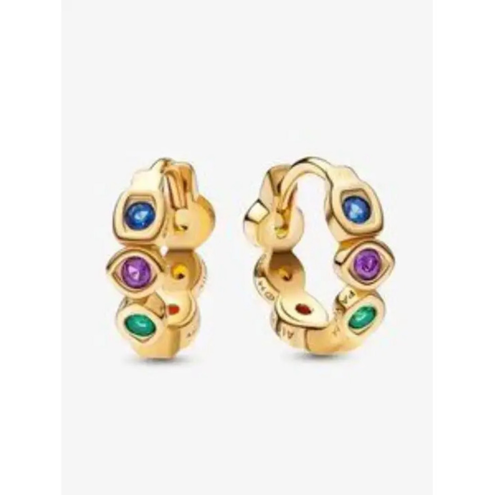 Pandora Marvel The Avengers Infinity Stones Hoop Earrings - Picture 1 of 3